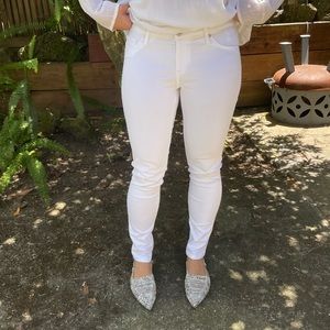 AG Adriano Goldschmied “the legging ankle” white jeans